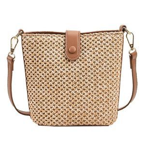 Straw Beach Bags Rattan Purse Summer Straw Cross-Body Bag Raffia :P